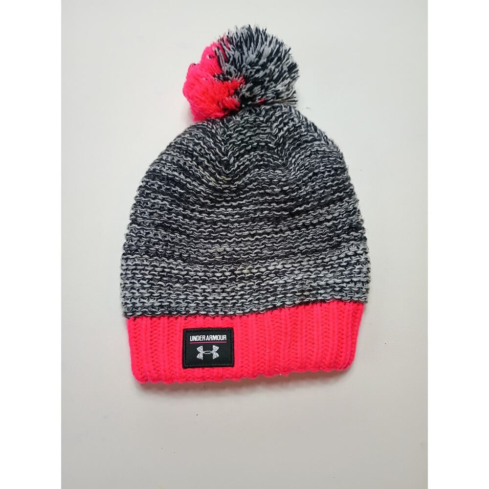 Youth Under Armour Knit Pom Beanie - Coldgear - Preowned